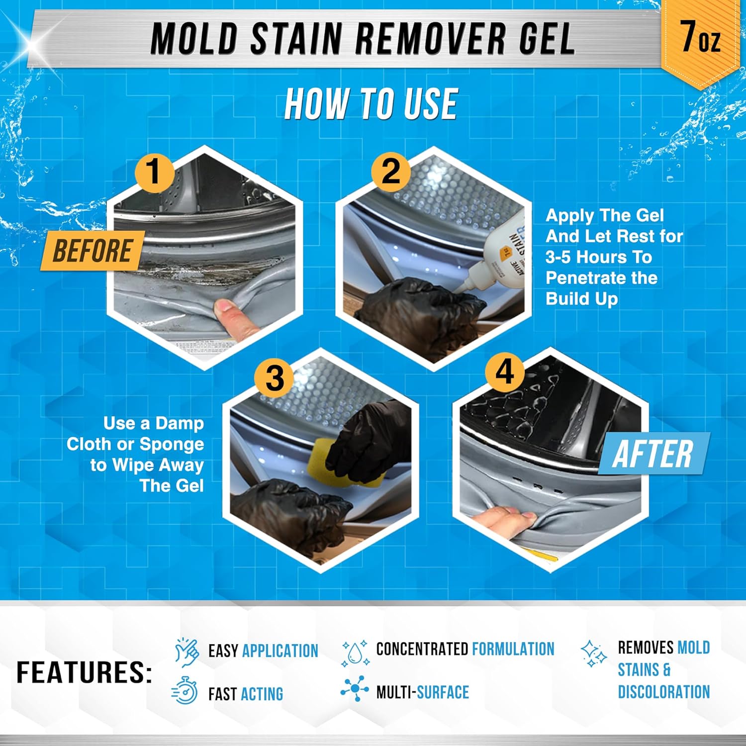 Mold Stain Remover Gel Cleaner