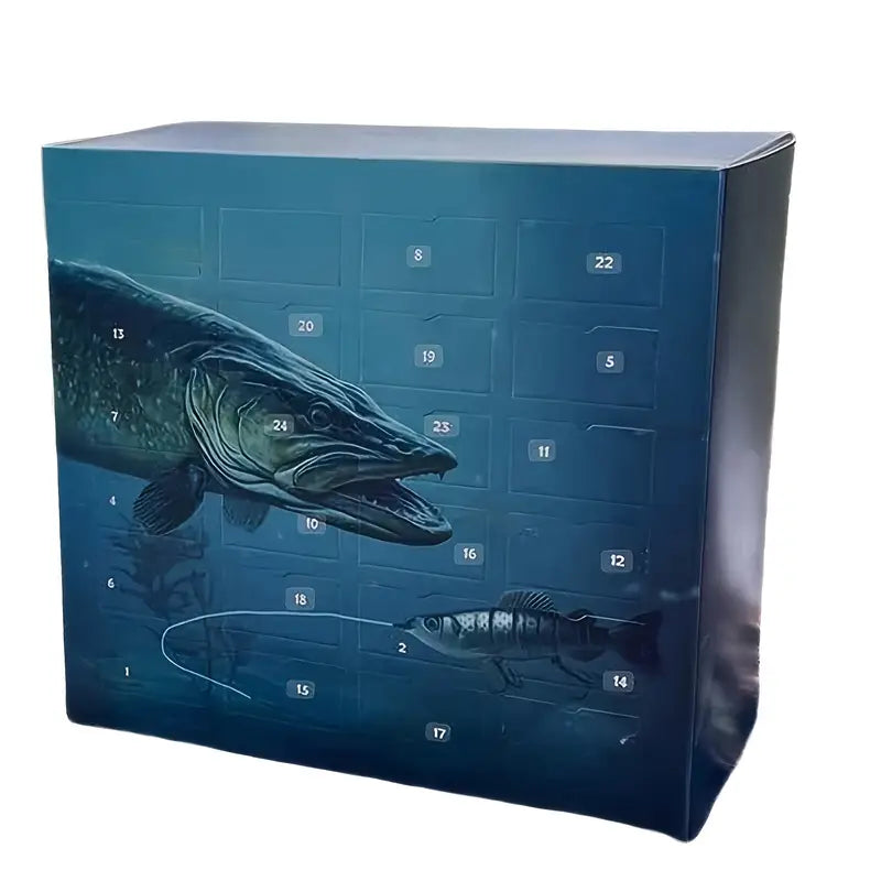LADVENTLURES 2024, Fiskeadventskalender, Fiskeagn, julegaver til kjøttetende