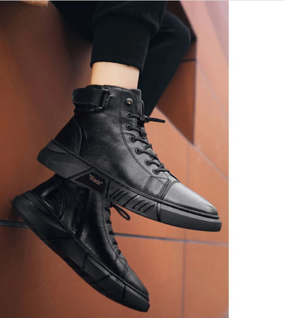 Zanedo® Black Leather Boots