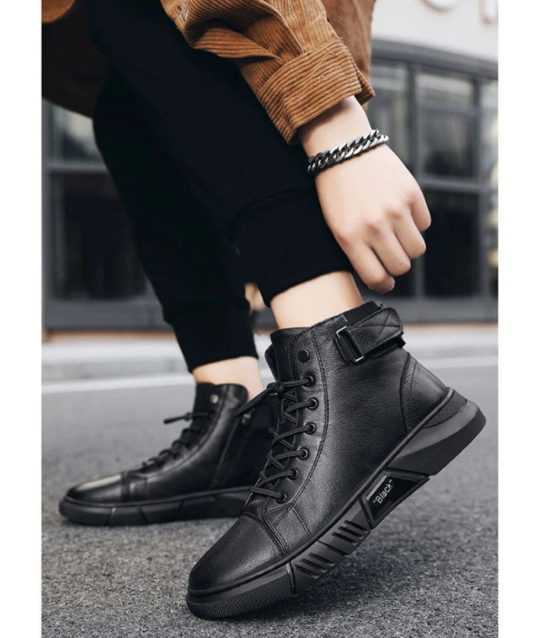 Zanedo® Black Leather Boots