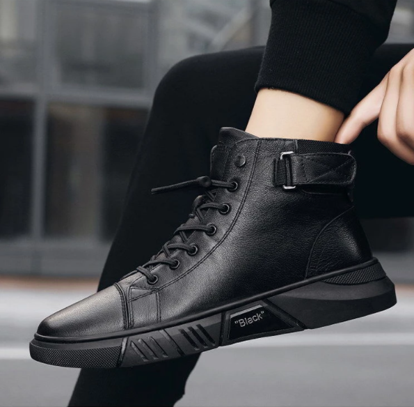Zanedo® Black Leather Boots