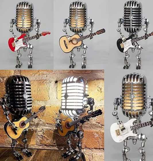 Rockman - Robot Microphone Dazzling - US Artisanal LED Lamp