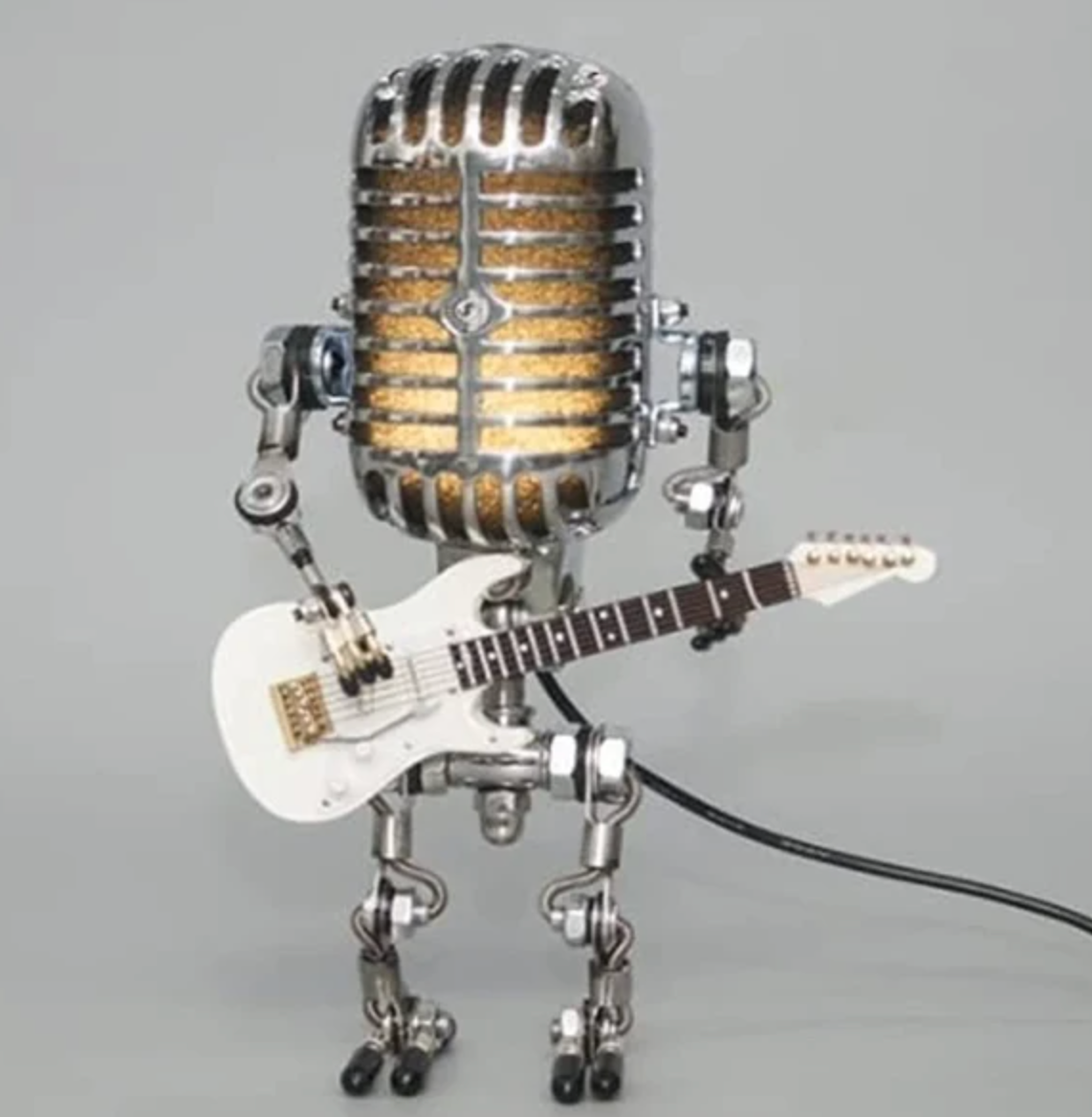 Rockman - Robot Microphone Dazzling - US Artisanal LED Lamp