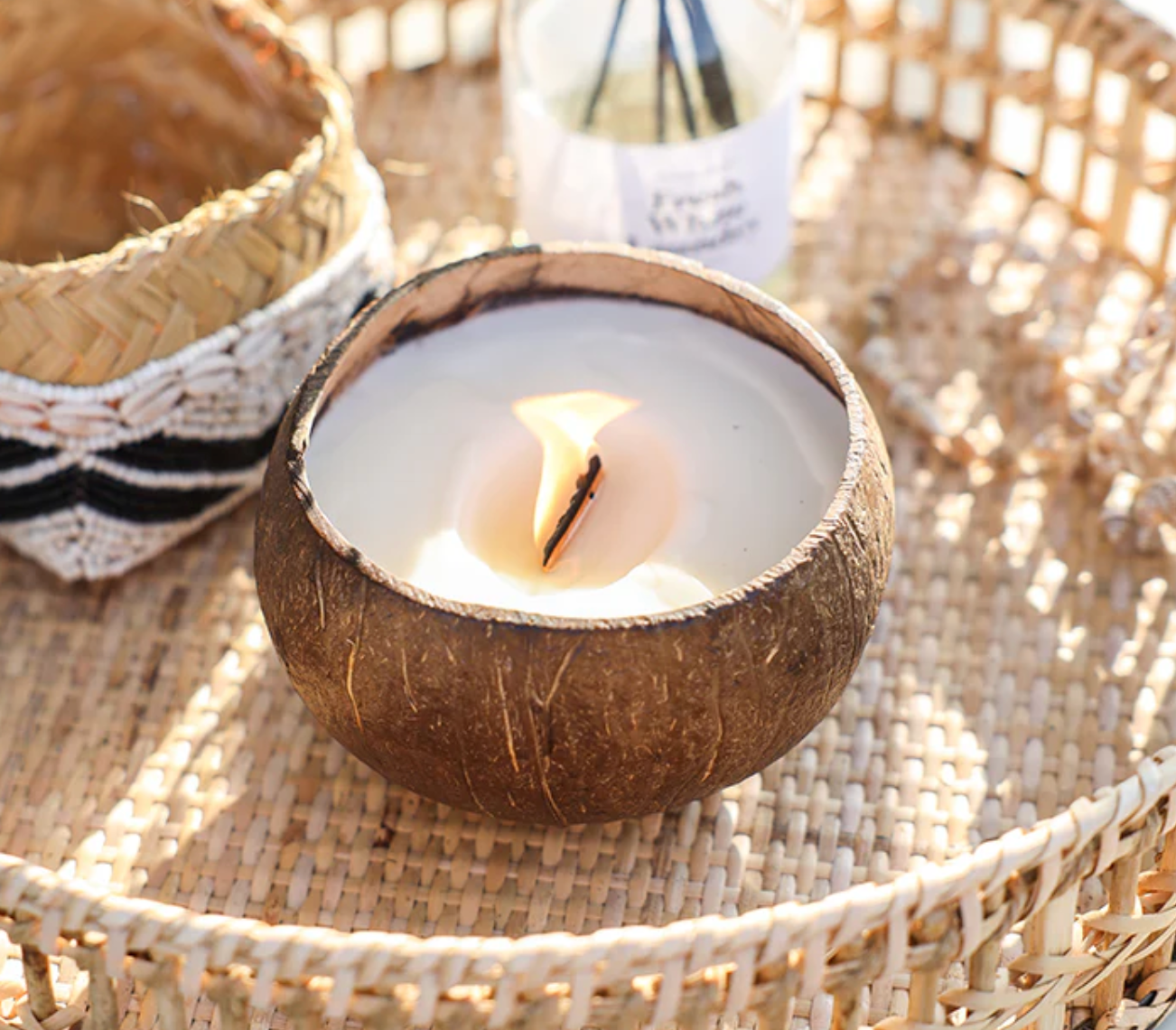 Coconut Glow – Handgjort Naturligt Kokosljus