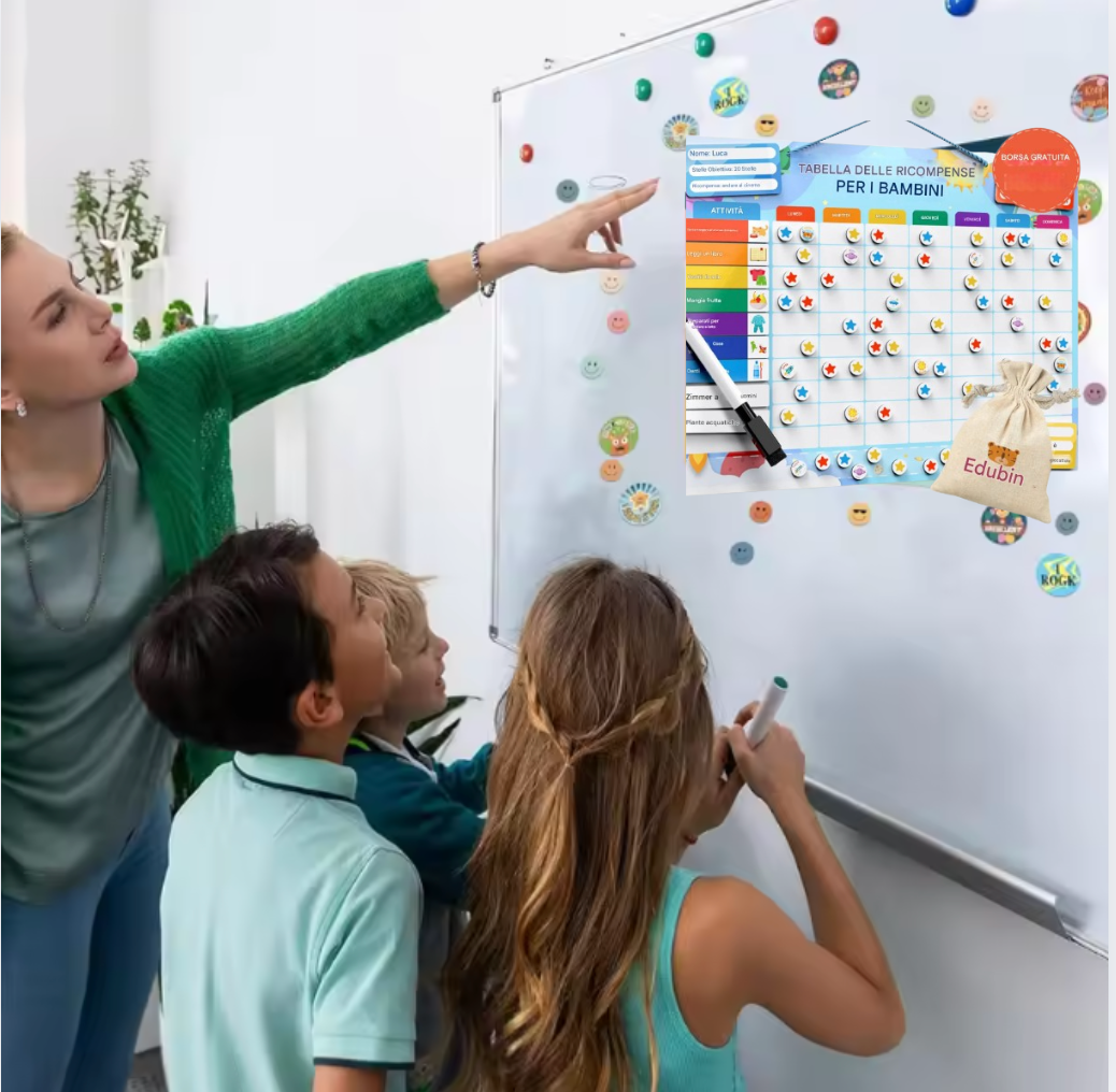 Edubini Lavagna Magnetica per Ricompense (+borsa gratuita)
