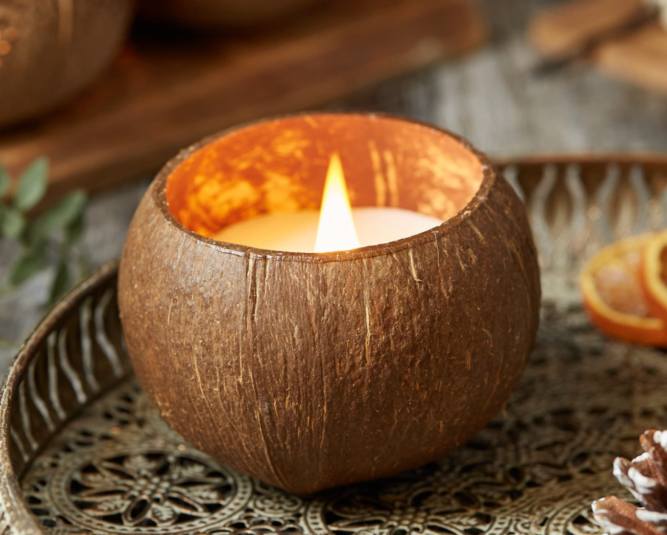 Coconut Glow – Handgjort Naturligt Kokosljus