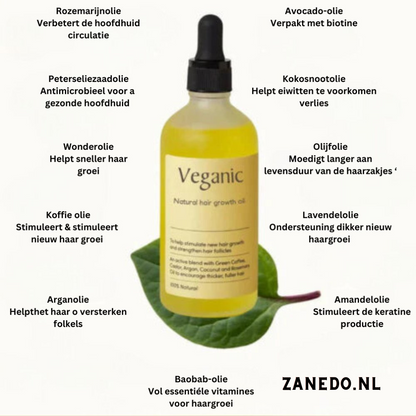 Natuurlijke Haargroei Olie - Veganic Zanedo