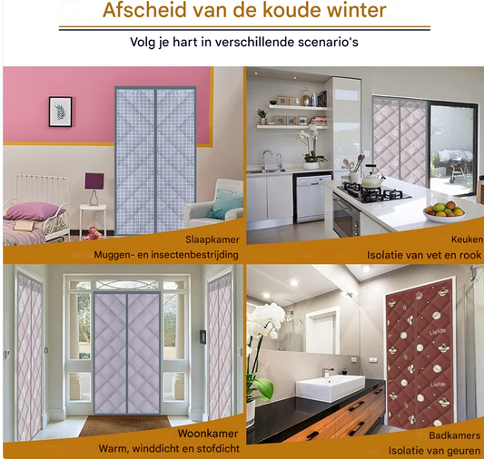 ThermaShield - Dikke isolerende deurgordijnen voor herfst en winter