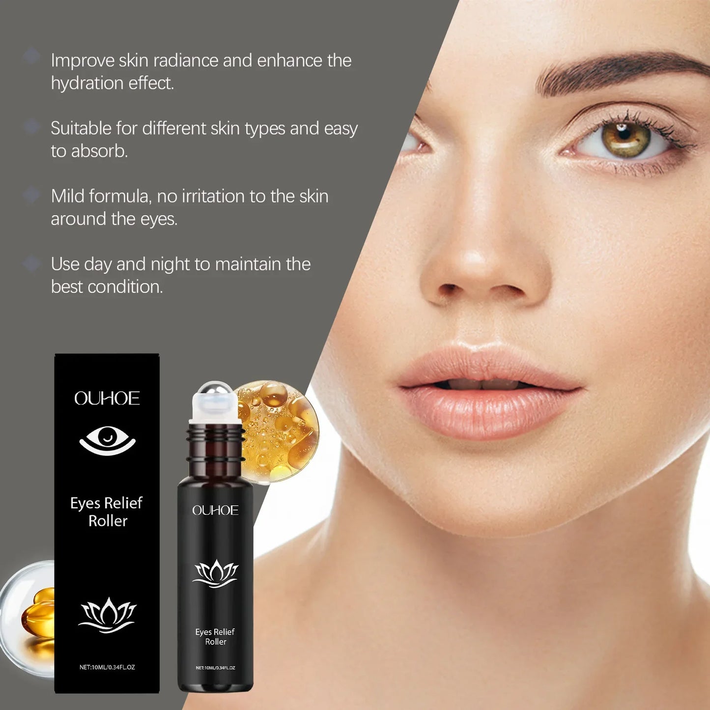 Verfrissende Oogroller met Hyaluronzuur