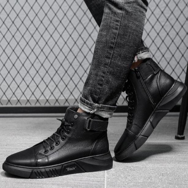 Zanedo® Black Leather Boots